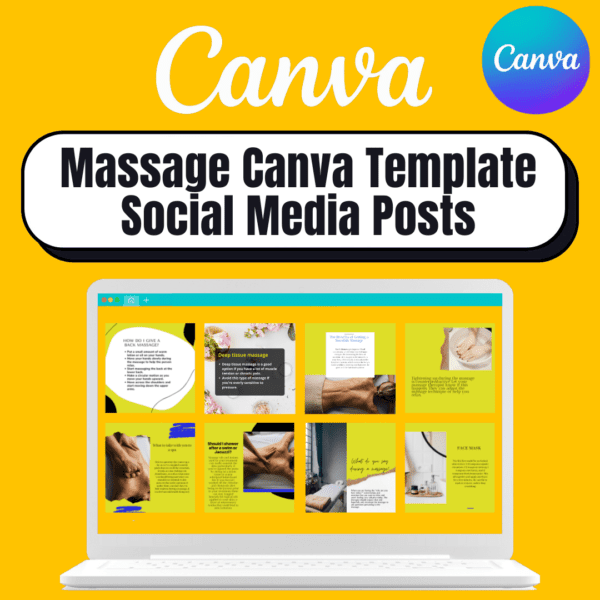 400 - Premium Massage Canva Template Social Media Posts